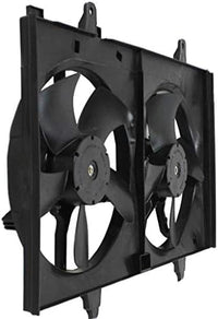 Front Radiator Dual Cooling Fan Assembly Plastic Direct Replacement Compatible with 2003-2007 Nissan Murano NI3115124 21481CA00B