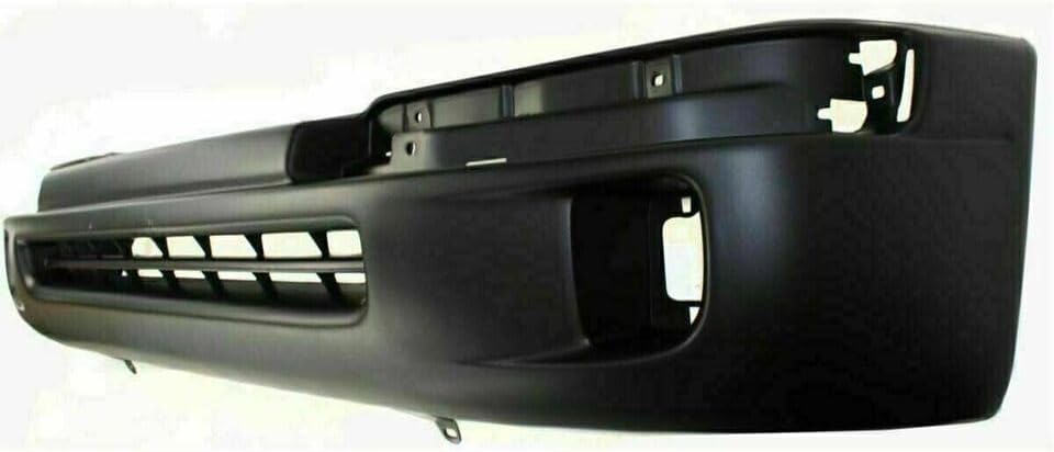 Front Bumper Cover Textured + Chrome Trims + Signal Lamps Left Driver & Right Passenger Side Direct Replacement Compatible With 1998-2000 Toyota Tacoma TO1095173 TO1004165