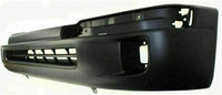 Front Bumper Cover Textured + Chrome Trims + Signal Lamps Left Driver & Right Passenger Side Direct Replacement Compatible With 1998-2000 Toyota Tacoma TO1095173 TO1004165