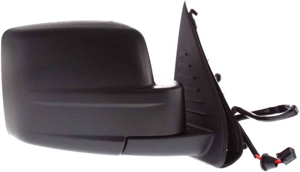 Front Power Mirror Manual Folding Heated Textured Right Passenger Side Direct Replacement Compatible With 2008-2012 Jeep Liberty CH1321287 57010078AF