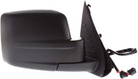 Front Power Mirror Manual Folding Heated Textured Right Passenger Side Direct Replacement Compatible With 2008-2012 Jeep Liberty CH1321287 57010078AF