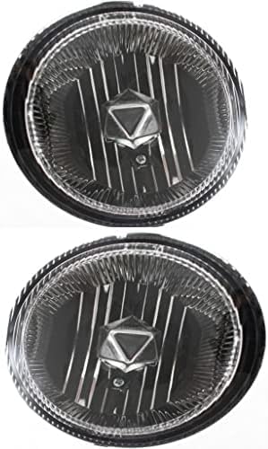 Set Of 2 Front Fog Light Assembly Plastic Left Driver & Right Passenger Side Direct Replacement Compatible With 2000-2001 Nissan Maxima / 2002 Xterra NI2593103 NI2592103