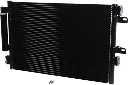Front AC Condenser Aluminum Core Direct Replacement Compatible With 2007-2017 Jeep Patriot / 2010-2012 Dodge Caliber / 2011-2017 Compass CH3030246 68078975AB