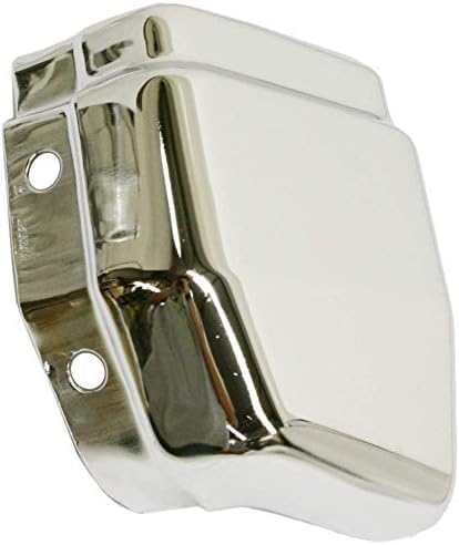 Set Of 2 Front Bumper End Cap Chrome Steel Left Driver & Right Passenger Side Direct Replacement Compatible With 1986-1992 Nissan Hardbody NI1005108 NI1004135 6202437G00 6202537G00
