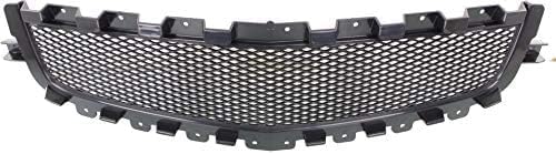 Front Grille Primed Shell And Insert + Center Molding Chrome Direct Replacement Compatible With 2008-2012 Chevrolet Malibu GM1200600 GM1210115 25784042 25784043
