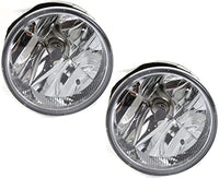 Set Of 2 Front Fog Light Assembly Plastic Left Driver & Right Passenger Side Direct Replacement Compatible With 2004 Jeep Grand Cherokee CH2592126 55156733AC