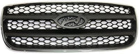 Front Grille Chrome Shell With Painted Silver Black Insert Plastic Direct Replacement Compatible With 2007-2009 Hyundai Santa Fe HY1200146 865602B010