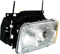 Set Of 2 Front Headlight Assembly With Side Marker Lamp Right Passenger & Left Driver Side Direct Replacement Compatible With 1994-1997 GMC Sonoma / 1995-1997 Jimmy GM2503133