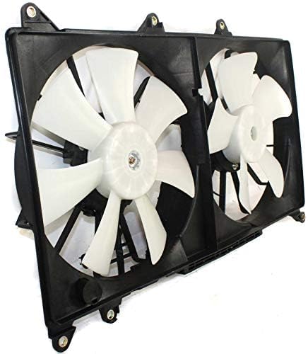 Front Dual Fan Shroud Assembly Plastic Direct Replacement Compatible With 2001-2005 Lexus IS300 LX3120100 1636346120-PFM