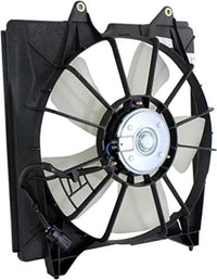 Front Radiator Cooling Fan Assembly Plastic Direct Replacement Compatible with 2008-2009 Honda Accord HO3115148 19030R77T01-PFM 19030R70A01-PF