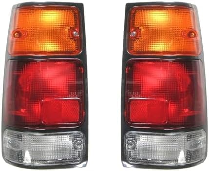 Tail Light Assembly With Black Trim Left Driver & Right Passenger Side Direct Replacement Compatible With 1988-1995 Isuzu Pickup / 1994-1997 Honda Passport IZ2800103 IZ2801103
