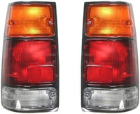 Tail Light Assembly With Black Trim Left Driver & Right Passenger Side Direct Replacement Compatible With 1988-1995 Isuzu Pickup / 1994-1997 Honda Passport IZ2800103 IZ2801103