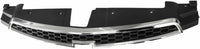 Front Upper Grille Chrome Shell/Painted Black Insert Direct Replacement Compatible With 2011-2014 Chevrolet Cruze GM1200623 96981100