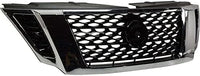 Front Grille Primed Plastic With Chrome Frame Direct Replacement Compatible With 2017-2020 Nissan Armada NI1200286 623105ZW0A