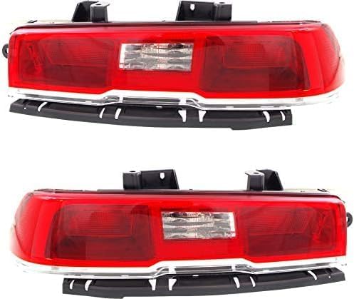 Set Of 2 Tail Light Assembly Plastic Left Driver & Right Passenger Side Direct Replacement Compatible With 2014-2015 Chevrolet Camaro GM2801265 GM2800265 23489170 23256981