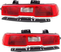 Set Of 2 Tail Light Assembly Plastic Left Driver & Right Passenger Side Direct Replacement Compatible With 2014-2015 Chevrolet Camaro GM2801265 GM2800265 23489170 23256981