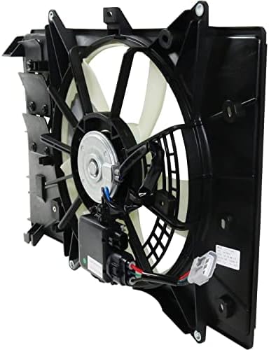 Front Radiator Single Fan Assembly Plastic Direct Replacement Compatible with 2016-2022 Mazda CX-3 MA3115166 PEHH15025