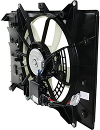 Front Radiator Single Fan Assembly Plastic Direct Replacement Compatible with 2016-2022 Mazda CX-3 MA3115166 PEHH15025