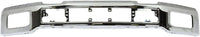 Front Bumper Face Bar Chrome Steel With Fog Light Holes Dricet Replacment Compatible With 2018-2020 Ford F-150 Pickup FO1002430 JL3Z17757A