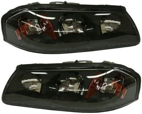 Set Of 2 Front Head Light Composite Assembly Halogen Left Driver & Right Passenger Side Direct Replacement Compatible With 2004-2005 Chevrolet Impala GM2502248 GM2503248 10356097