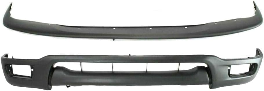 Front Bumper Filler + Lower Valance Panel + Signal Lights Assembly Right Passenger & Left Driver Side Direct Replacement Compatible With Toyota Tacoma 2001-2004 TO1095196