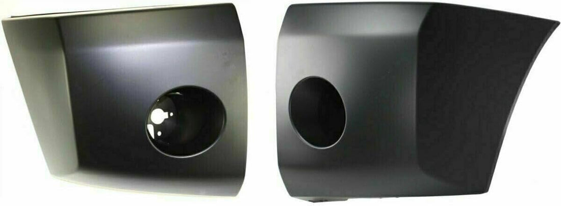 Front Bumper End Caps + Extension Filler Primed Left Driver & Right Passenger Side Direct Replacement Compatible With 2004-2007 Nissan Titan/Armada NI1089106 NI1088106 NI1005147