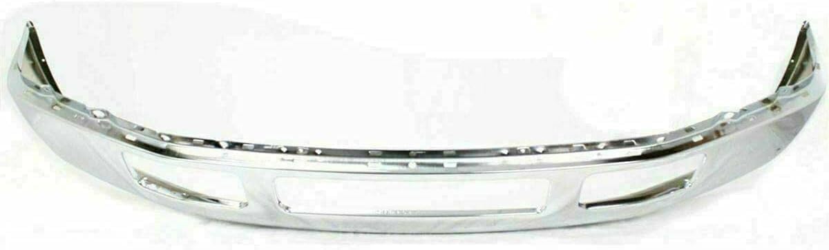 Front Bumper Chrome + Upper Cover + Lower Valance Panel + License Plate Bracket + Fog Lights Left & Right Side Direct Replacement Compatible With Ford F-Series Super Duty 2005-2007