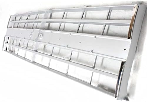 Front Grille Argent Shell And Insert With Molding Holes Direct Replacement Compatible With 1985-1988 Chevrolet C/K Series GM1200140 15554911