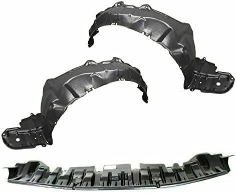 Front Engine Splash Shield + Fender Liners Left Driver & Right Passenger Side Direct Replacement Compatible With 2010-2011 Toyota Prius TO1249158 TO1248158 TO1228168 5387547030