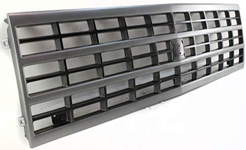 Front Grille Silver Shell And Primed Insert Direct Replacement Compatible With 1992-1996 Chevrolet G-Series Van GM1200360 15709687