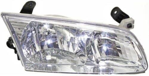 Front Head Lights Assembly + Corner Lamps Plastic Left Driver & Right Passenger Side Direct Replacement Compatible With 2000-2001 Toyota Camry TO2502130 TO2503130 TO2531136 TO2530136