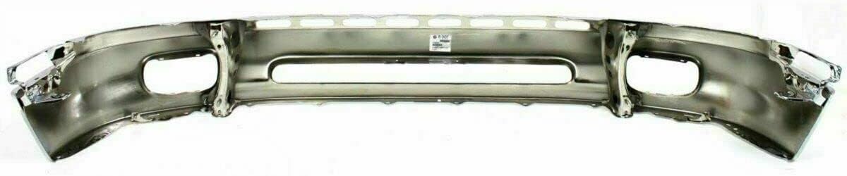 Front Bumper Chrome Steel + Upper Cover Textured + Filler + Bracket Left & Right Side Direct Replacement Compatible With 2000-2006 Toyota Tundra TO1002170