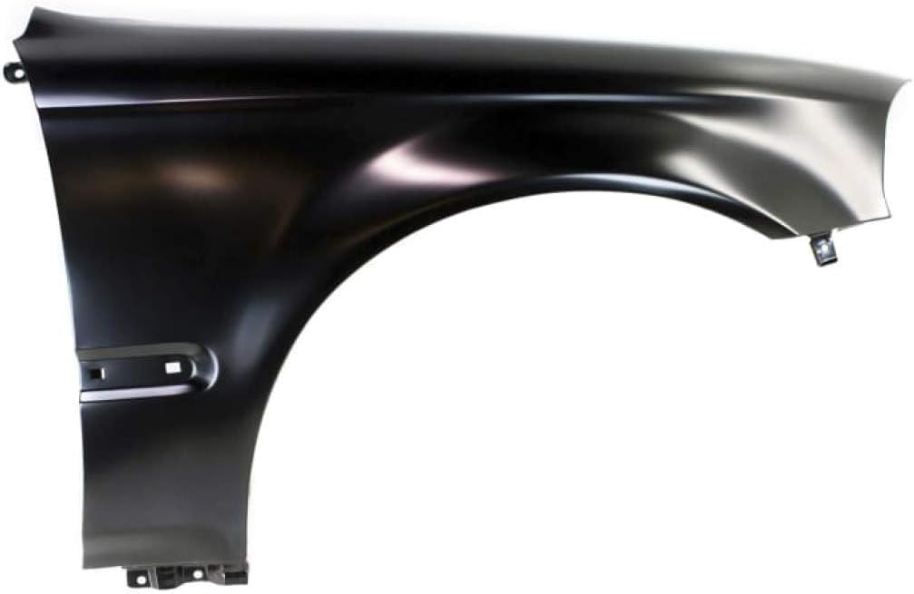 Front Fender Primed Steel With Molding Holes Right Passenger Side Direct Replacement Compatible With 1996-1998 Honda Civic HO1241143 60211S04A00ZZ