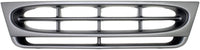 Front Grille Painted Silver Shell And Insert Plastic Direct Replacement Compatible With 1997-2004 Ford E-Series FO1200338 F8UZ8200BAA