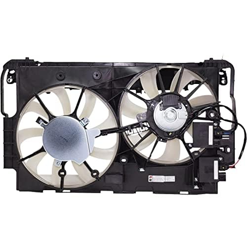 Front Radiator Dual Cooling Fan Assembly Plastic Direct Replacement Compatible with 2015-2017 Lexus NX200t / 2018-2021 NX300 LX3115147 1671136210-PFM