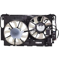 Front Radiator Dual Cooling Fan Assembly Plastic Direct Replacement Compatible with 2015-2017 Lexus NX200t / 2018-2021 NX300 LX3115147 1671136210-PFM