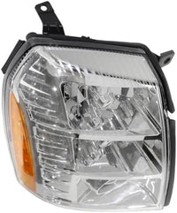 Set Of 2 Front Head Light Assembly Plastic Left Driver & Right Passenger Side Direct Replacement Compatible With 2007-2009 Cadillac Escalade GM2503291 GM2502291 25897649 25897648