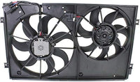 Front Radiator Cooling Dual Fan Assembly Plastic Direct Replacement Compatible with 2005-2015 Volkswagen Jetta VW3120100 1K0121207BB9B9-PFM 1K0959455ET