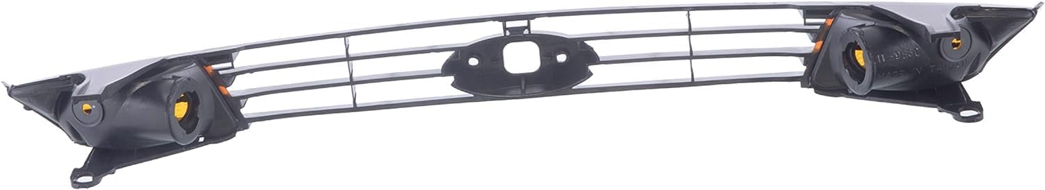 Front Grille Primed Shell And Insert With Amber Turn Signal Lights Direct Replacement Compatible With 2000-2004 Ford Focus FO2560102 YS4Z13200BA