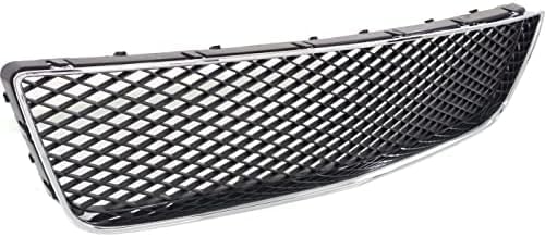 Front Bumper Grille Chrome Shell With Primed Insert Plastic Direct Replacement Compatible With 2006-2013 Chevrolet Impala / 2014-2016 Limited GM1036107 10333712