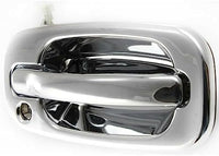 Set of 2 Front Exterior Door Handle Chrome with Keyhole Left Driver & Right Passenger Side Direct Replacement Compatible with 1999-2006 Chevrolet Silverado/GMC Sierra 1500 2500 3500