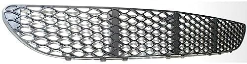 Front Bumper Center Grille Textured Plastic Direct Replacement Compatible With 2005-2006 Mercedes Benz E-Class MB1036106 2118850053