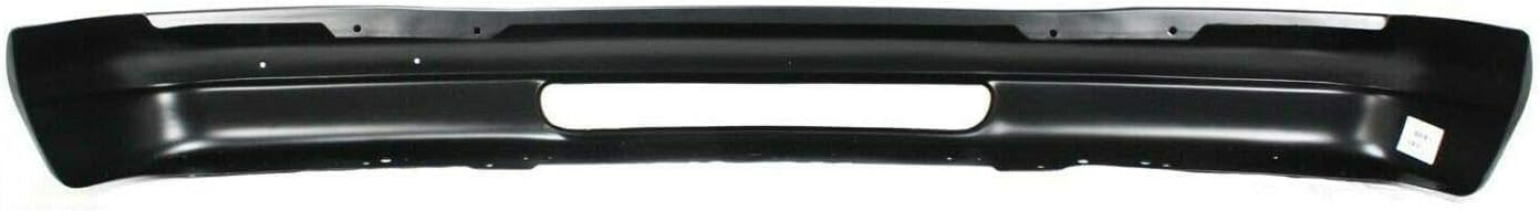 Front Bumper Face Bar Primed Steel With Valance Hole & Without Molding And Pad Holes Direct Replacement Compatible With 1992-2007 Ford E-Series FO1002341 4C2Z17757AAA