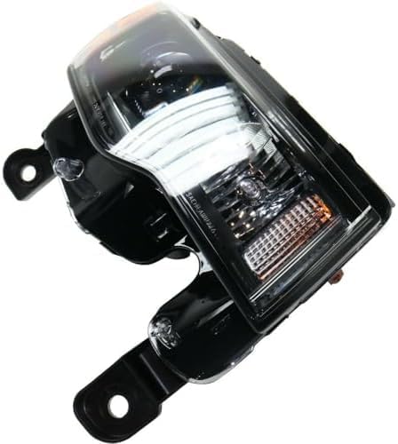 Set Of 2 Head Light Assembly Halogen Black Trim Right Passenger & Left Driver Side Direct Replacement Compatible With 2017-2021 Jeep Grand Cherokee CH2502309 CH2503309 68266647AF