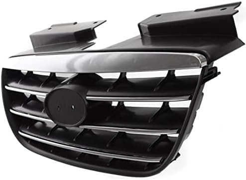 Front Grille Primed Shell With Chrome Insert Molding Plastic Direct Replacement Compatible With 2007-2010 Hyundai Elantra HY1200145 863502H000
