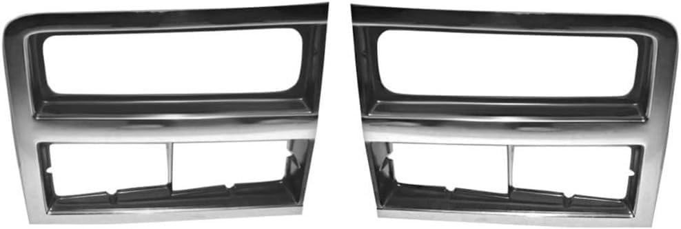 Set Of 2 Front Head Light Bezel Left Driver & Right Passenger Side Direct Replacement Compatible With 1989 R2500 / 1989-1991 R3500 GM2513162 GM2512161 15628670 15628669