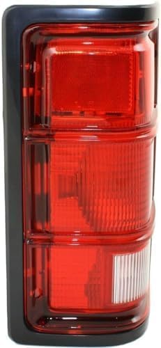 Set OF 2 Tail Light Lens And Housing With Outer Black Trim Left Driver & Right Passenger Side Direct Replacement Compatible With 1987-1996 Dodge Dakota CH2800111 CH2801111 55076439
