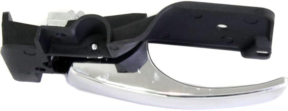 Front Interior Door Handle Chrome Lever Left Driver Side Direct Replacement Compatible with 2008-2018 Dodge Grand Caravan / 2008-2016 Chrysler Town & Country CH1352110 5020799AC