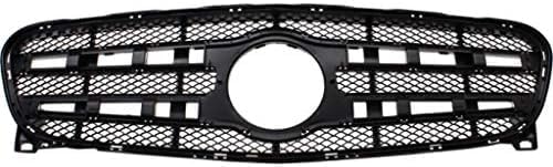Front Grille Assembly Prime Shell And Insert Plastic Direct Replacement Compatible With 2015-2017 Mercedes Benz GLA250 MB1200188 1568801200