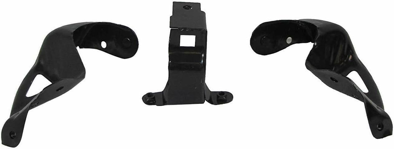 Front Bumper Center and Outers + Brace Brackets Left Driver & Right Passenger Side Direct Replacement Compatible With 1999-2002 Chevrolet Silverado 1500/2000-2006 Suburban/Tahoe
